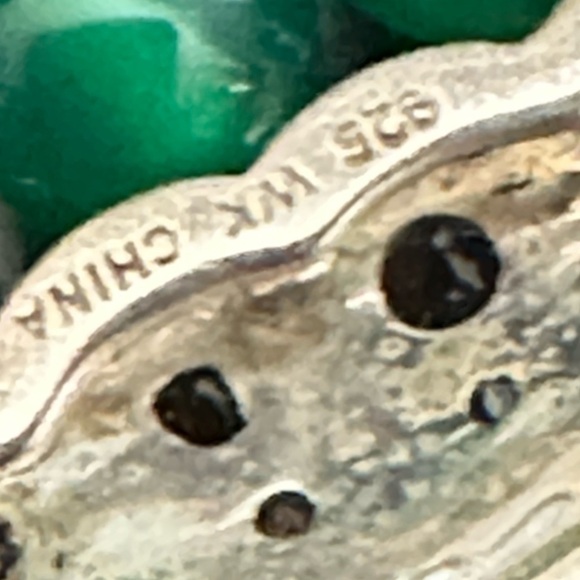 Sterling Green Rhinestone 3-Strand Toggle Bracelet - Picture 4 of 7